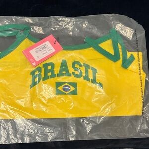 Yellow and Green Brasil Tank Top